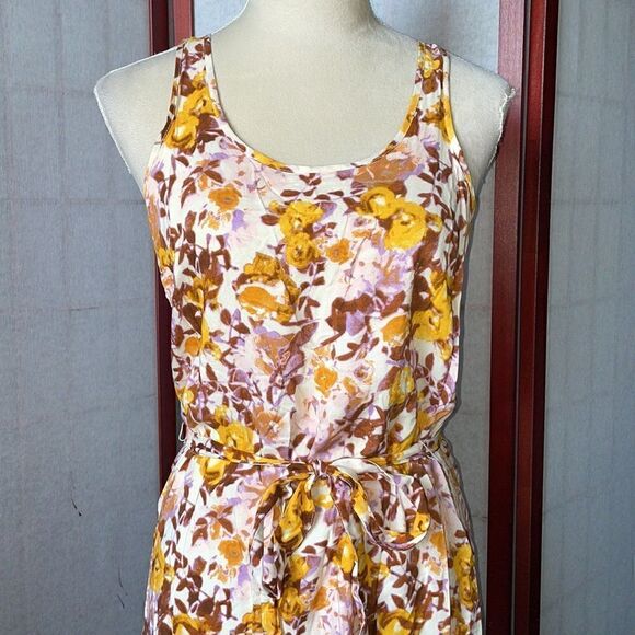 Divided by H&M Floral Dress w/Scoop Neck & Tie Around Waist (Size: 4) - Picture 7 of 12